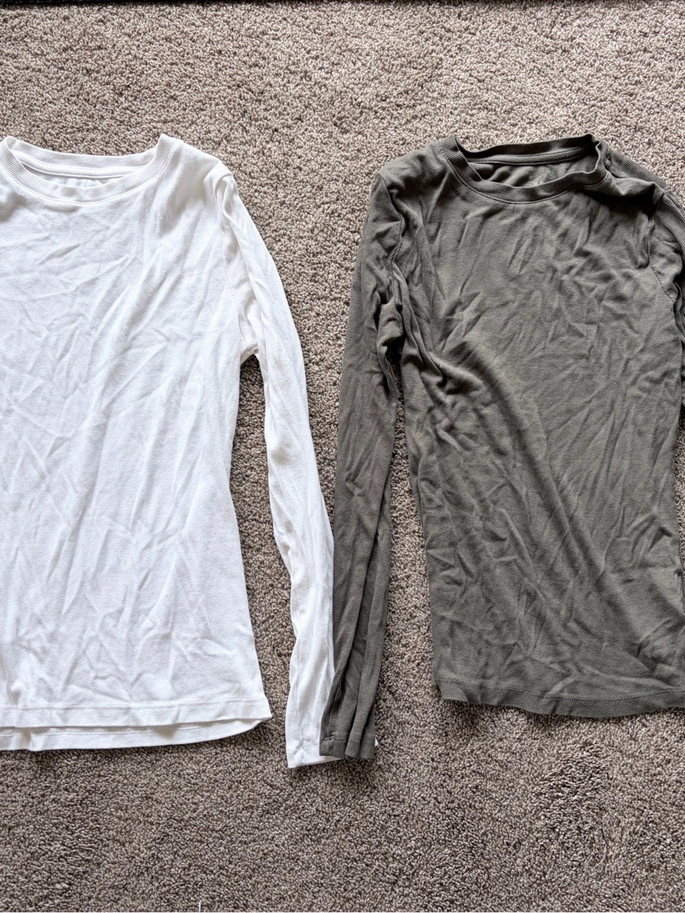 Two Ribbed Long Sleeve Tops - Picture 2 of 4